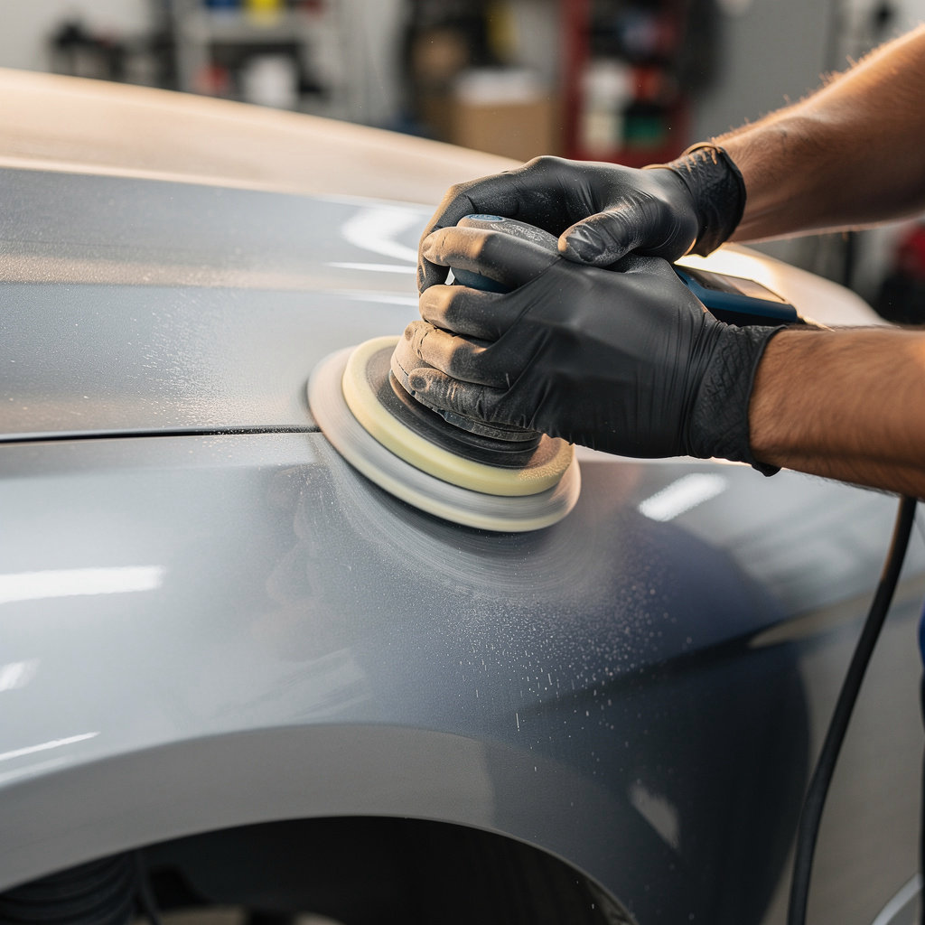 Color Key Auto Body San Diego technician performing a quality inspection during the auto body repair process